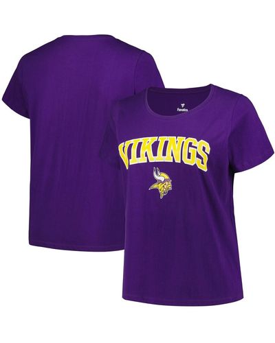 Fanatics Minnesota Vikings Plus Size Arch Over Logo T-shirt - Purple
