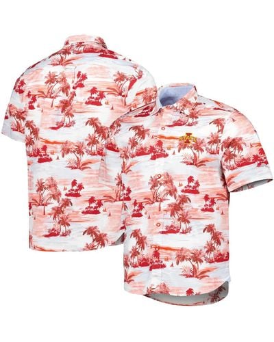 Tommy Bahama Iowa State Cyclones Tropical Horizons Button-up Shirt - Red