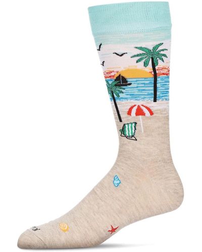 Memoi Paradise Novelty Crew Socks - Multicolor
