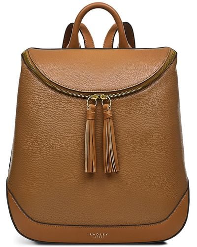 Radley Milligan Street Medium Zip Around Leather Backpack - Brown