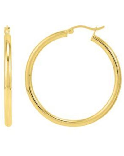 Giani Bernini Polished Tube Medium Hoop Earrings - Metallic