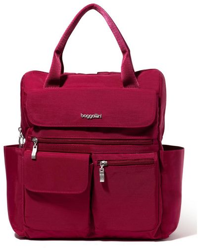 Baggallini Modern Everywhere Small Laptop Backpack - Red