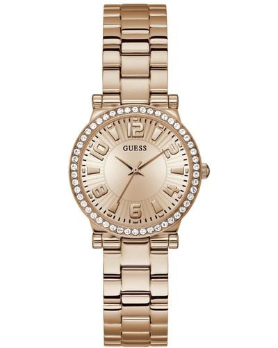 Guess Analog Rose Gold-tone Stainless Steel Watch 32mm - Metallic
