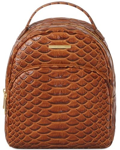 Brahmin Chelcy Honeybrown Saratoga Leather Backpack