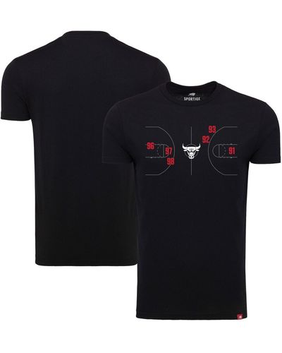Sportiqe And Chicago Bulls 1966 Collection Comfy Tri-blend T-shirt - Black