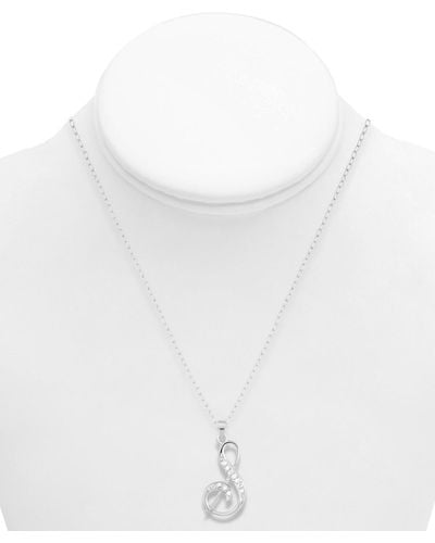 Macy's Diamond S Initial 18" Pendant Necklace (1/10 Ct. T.w. - White