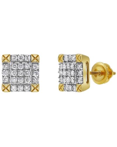 LuvMyJewelry Money Trunks 14k Gold 0.41 Cttw Certified Natural Diamond Stud Earring - Metallic