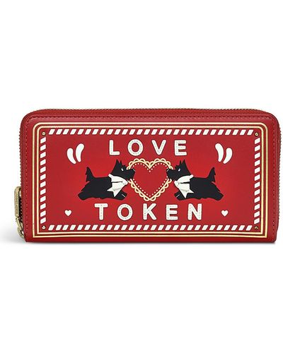 Radley Valentines Large Leather Zip Around Wallet - Red