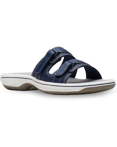 Clarks Cloudsteppers Breeze Piper Double-strap Sandals - Blue