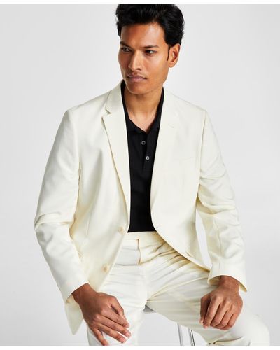 Vince Camuto Slim Fit Spandex Super-stretch Suit Separates Jackets - White