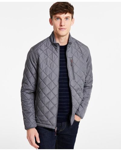 Hawke & Co. Diamond Quilted Jacket - Gray