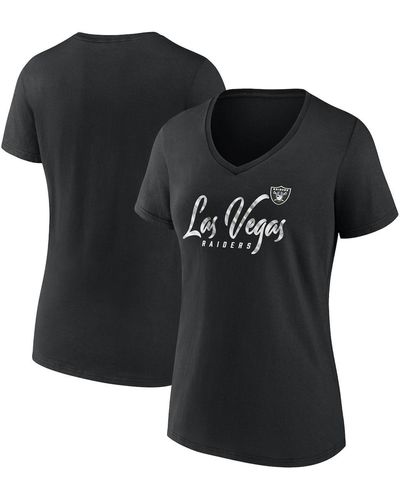 Fanatics Las Vegas Raiders Shine Time V-neck T-shirt - Black