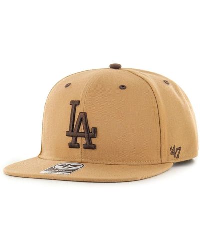 '47 Toffee Los Angeles Dodgers Captain Snapback Hat - Natural