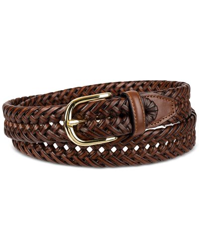 Club Room Hand-laced Braided Belt - Natural