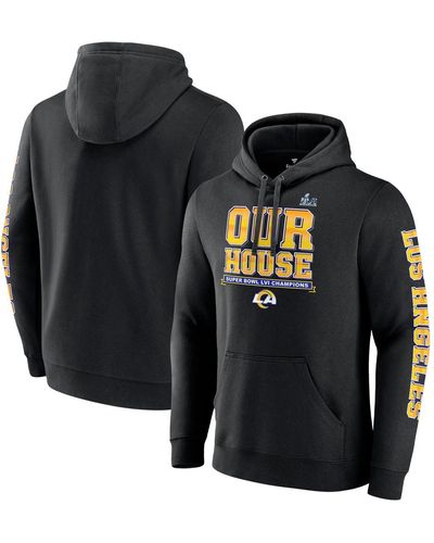 Fanatics Los Angeles Rams Super Bowl Lvi Champions Hometown Audible Fitted Pullover Hoodie - Black