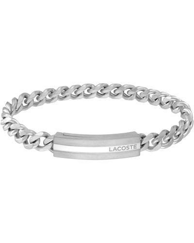 Lacoste Stainless Steel Curb Chain Bracelet - Metallic