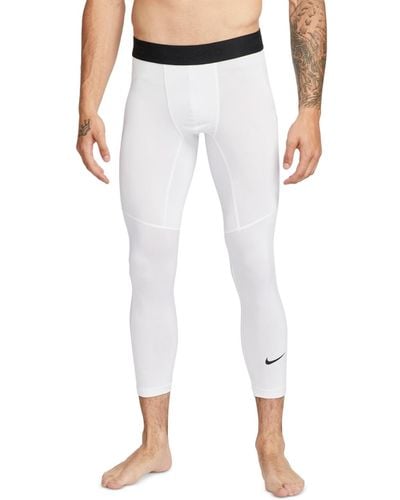 Nike Pro Dri-fit 3/4-length Fitness Tights - White