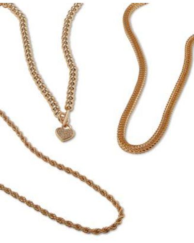 Anne Klein Silver Tone Or Gold Tone Necklace Collection - Metallic