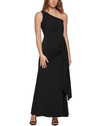 Vince Camuto One Shoulder Formal Evening Dress - Black
