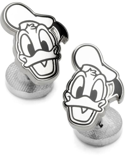 Disney Donald Duck Face Cufflinks - Metallic