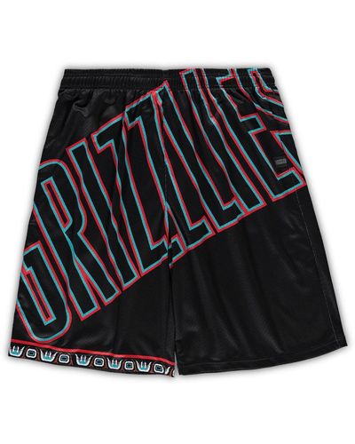 Mitchell & Ness Memphis Grizzlies Big And Tall Hardwood Classics Big Face 2.0 Shorts - Black