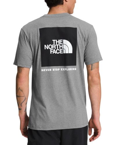 The North Face Box Logo Crewneck Short-sleeve T-shirt - Gray