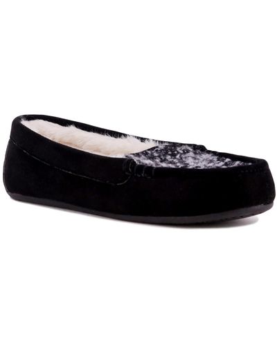 Nautica Margo Moccasin Slippers - Black