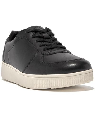Fitflop Rally Leather Panel Sneakers - Black