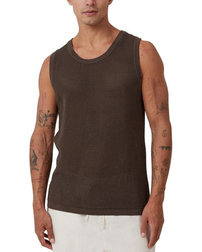 Cotton On Knit Tank Top - Brown
