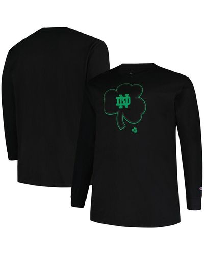 Profile Notre Dame Fighting Irish Big And Tall Pop Long Sleeve T-shirt - Black