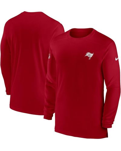 Nike Tampa Bay Buccaneers Sideline Coach Performance Long Sleeve T-shirt - Red
