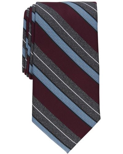 Perry Ellis Covington Classic Stripe Tie - Blue