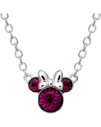 Disney Minnie Mouse Birthstone Necklace - Pink