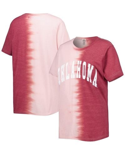 Gameday Couture Oklahoma Sooners Find Your Groove Split-dye T-shirt - Pink