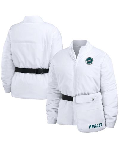 WEAR by Erin Andrews Philadelphia Eagles Packaway Full-zip Puffer Jacket - White