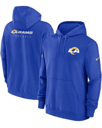 Nike Los Angeles Rams Sideline Club Fleece Pullover Hoodie - Blue