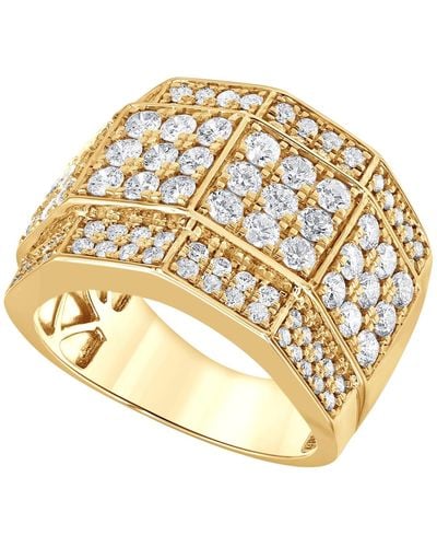 Macy's Diamond Multi-cluster Ring (3 Ct. T.w. - Metallic