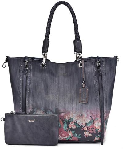 Old Trend Barracuda Hand Painted Clasp Closure Tote Bag - Black