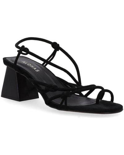 Alohas Goldie Leather Sandals - Black
