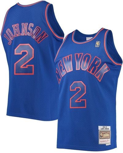 Mitchell & Ness Larry Johnson New York Knicks 1996-97 Hardwood Classics Swingman Jersey - Blue