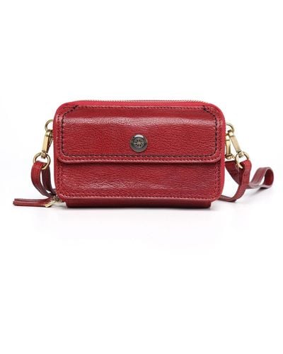 Old Trend Genuine Leather Northwood Crossbody Wallet - Red