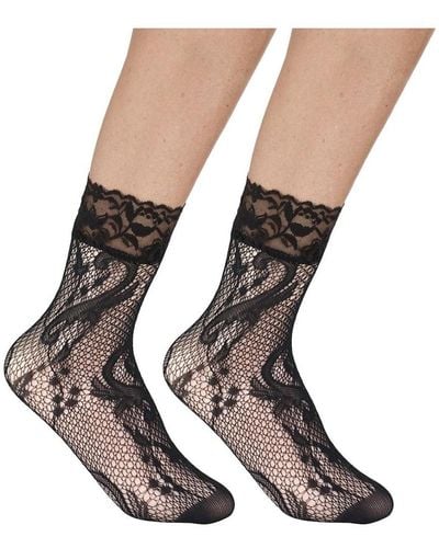 Stems Dynasty Fishnet Socks - Black