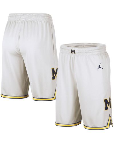 Nike Michigan Wolverines Replica Team Basketball Shorts - White
