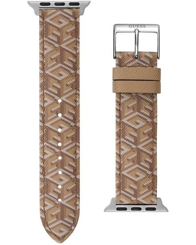 Guess Genuine Leather Apple Watch Strap 38mm-40mm - Natural
