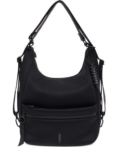 thacker Carey Neoprene Convertible Backpack & Hobo Shoulder Bag - Black