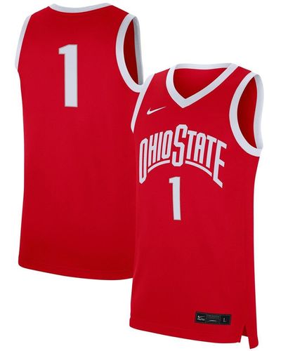 Nike #1 Ohio State Buckeyes Replica Jersey - Red