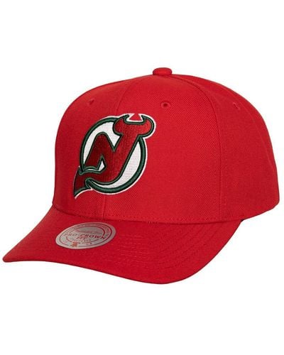 Mitchell & Ness New Jersey Devils Team Ground Pro Adjustable Hat - Red