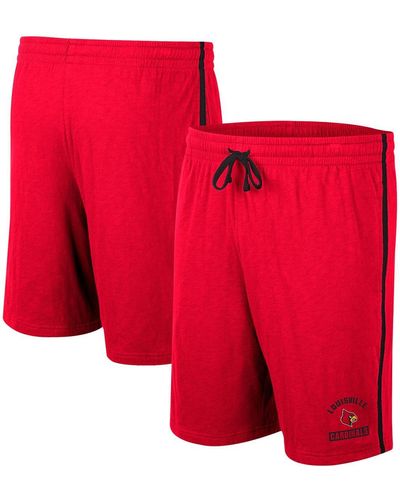Colosseum Athletics Louisville Cardinals Thunder Slub Shorts - Red