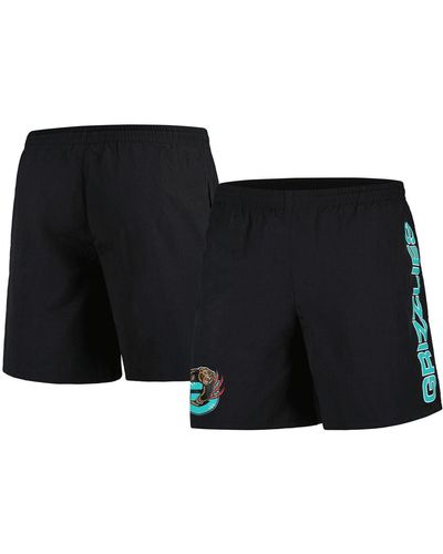 Mitchell & Ness Distressed Vancouver Grizzlies Hardwood Classics 2001/02 Throwback Logo Heritage Shorts - Black