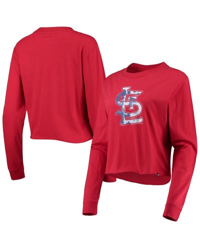 KTZ St. Louis Cardinals Baby Jersey Cropped Long Sleeve T-shirt - Red